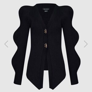 NWT Black Women's Sweater with Unique Sleeve Design